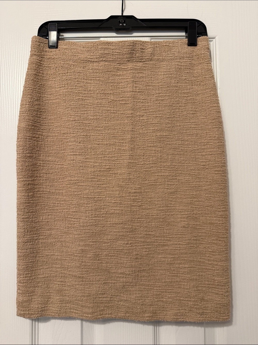 Ann Taylor Tan Textured Pencil Skirt